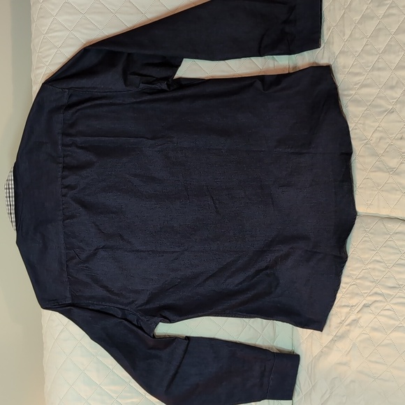 Coofandy Men's Blue Denim/Plaid Long sleeve Button down Shirt, Size L. - Picture 2 of 10